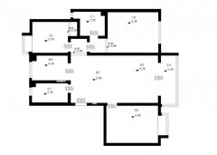 国华印象140m²三室两厅北欧风格户型点评